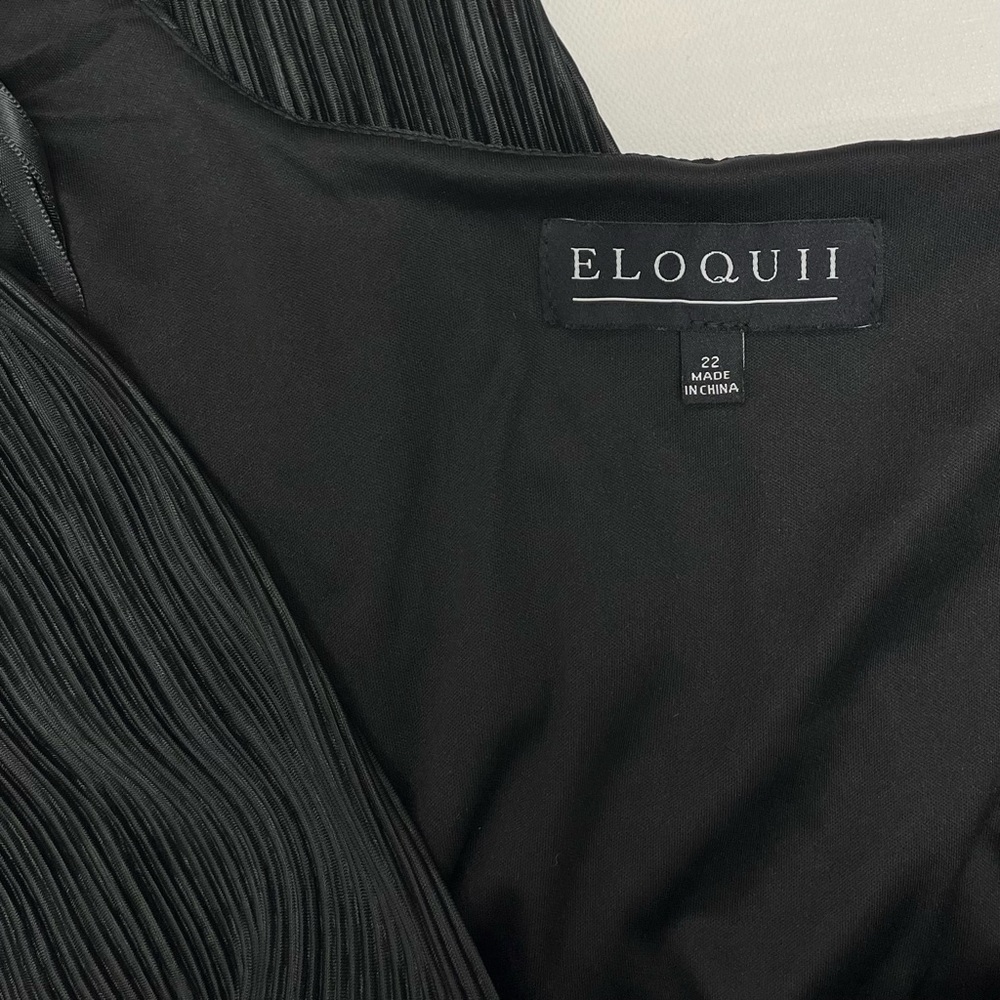 ELOQUII Twisted Knot Front Plisse Dress Size 22 - Picture 8 of 13